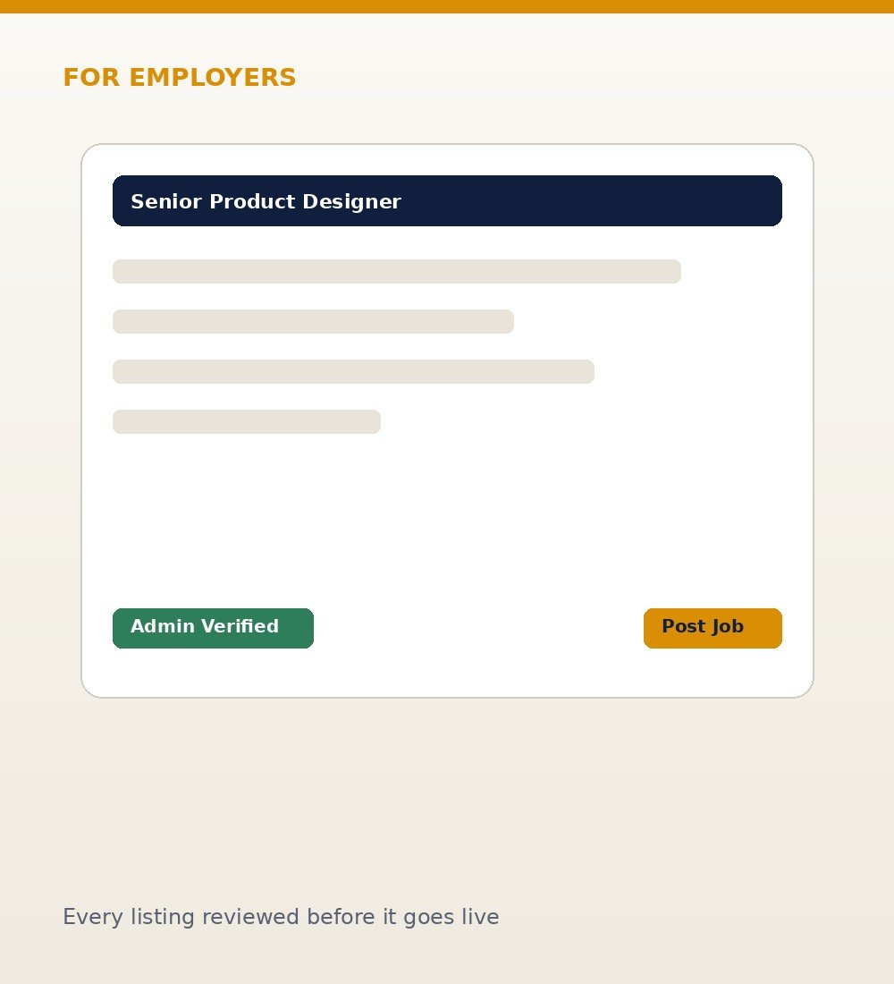 Employer dashboard — post jobs and review applicants